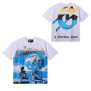 Godspeed Mens‎ White Graphic Tee Short Sleeve "E Pluribus Unum" Print Small NWT